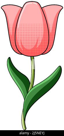 Illustration de fleur de tulipe en rouge Illustration de Vecteur