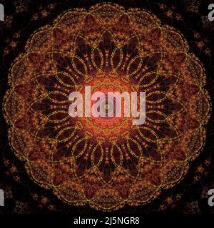 Mandala Fractal Art Banque D'Images