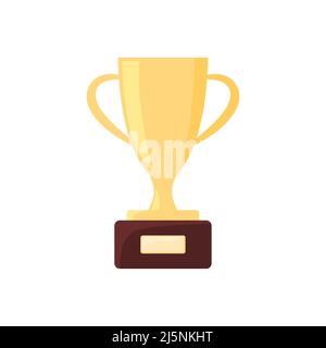 Coupe sportive pour le gagnant. Prix du champion du sport. Illustration vectorielle plate de la tasse sur fond blanc. Illustration de Vecteur
