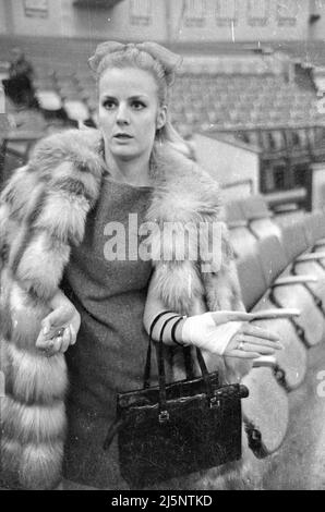 Répétition pour les dix étoiles d'or dans le Ring au Circus Crown Building à Munich. Artistes dans le cirque - Heidi Brühl 1967 [traduction automatique] Banque D'Images