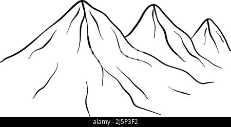 Schéma de la montagne icône design ilustrate modèle vecteur Illustration de Vecteur