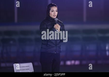 Kyoto, Japon. 23rd avril 2022. Shizuka Arakawa Figure Skating : BLOOM on ICE 2022 à la Kinoshita Academy Kyoto Ice Arena à Kyoto, Japon . Credit: AFLO SPORT/Alay Live News Banque D'Images