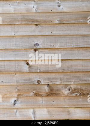 panneau de bois horizontal à bords en plumes fini naturel Banque D'Images