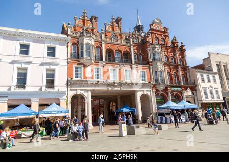 Lloyds Bank Building, The Cornhill, Ipswich, Suffolk, Angleterre,Conception britannique par Thomas W. Cotman 1890 Banque D'Images