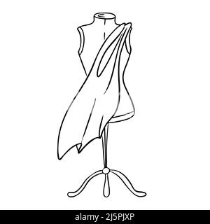 Mannequin couture dessin Banque d images noir et blanc Alamy