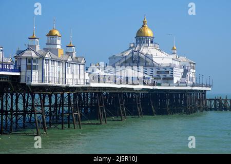 Eastbourne Pier, ouvert en 1872 à Eastbourne East Sussex, Angleterre Banque D'Images