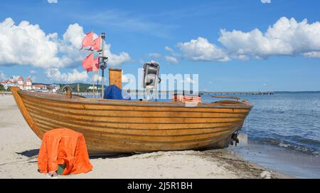 Plage de Binz,Ruegen,mer baltique,Mecklenburg-Vorpommern,Allemagne Banque D'Images