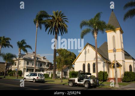 Graham Memorial Presbyterian Church sur C Avenue à Coronado Island, San Diego Banque D'Images