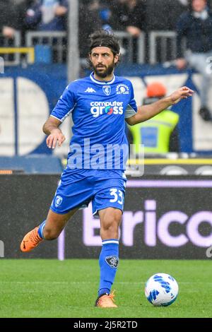 Stade Carlo Castellani, Empoli, Italie, 24 avril 2022, Sebastiano Luperto (Empoli) pendant Empoli FC vs SSC Napoli - football italien série A match Banque D'Images