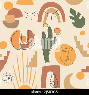 Motif moderne et minimaliste Illustration de Vecteur