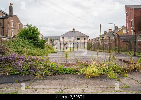 Terrains de sport disused en ville Banque D'Images