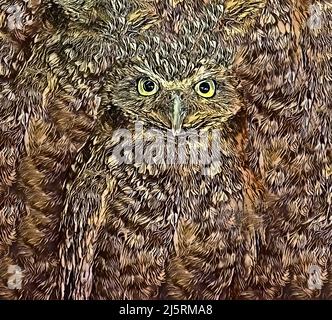pièce d'art hibou Banque D'Images