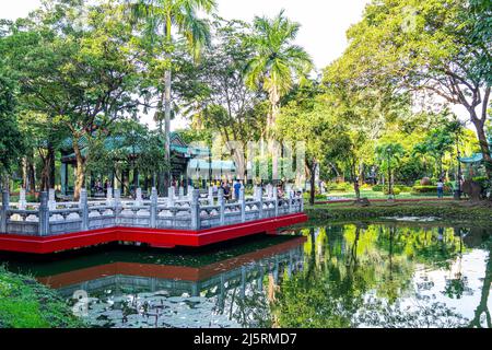 Jardin chinois à Rizal Park, Manille, Philippines - 08.11.2019 Banque D'Images