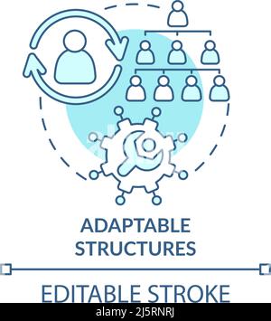 Structure adaptable turquoise concept Icon Illustration de Vecteur