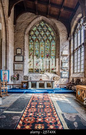 Peut-être la meilleure église que j'ai vu en dizaines d'années avec un intérieur magnifique. Le Shropshire de Ludlow, à Saint-Laurent. Exquis à bien des égards Banque D'Images