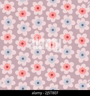Motif floral pastel Illustration de Vecteur