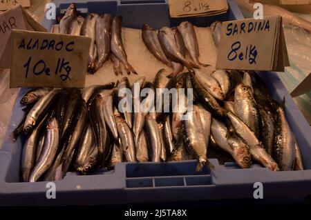 Mercat Municipal del Cabanyal, étals de marché à valence Banque D'Images