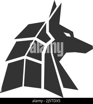 Anubis Icon logo design illustration modèle vecteur Illustration de Vecteur