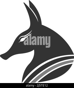 Anubis Icon logo design illustration modèle vecteur Illustration de Vecteur