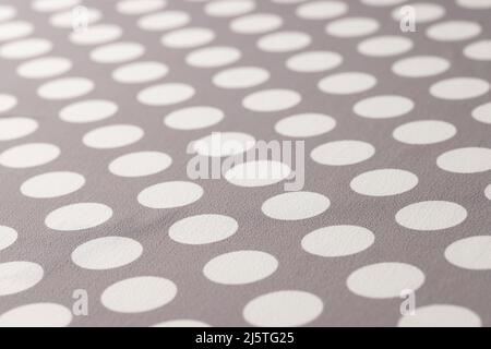 Gros plan sans couture à motif pois gris. Tissu à pois Banque D'Images