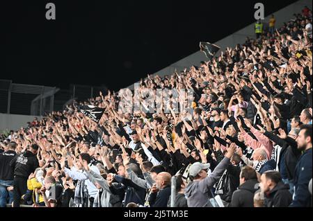 Reggio Emilia, Italie. 25th avril 2022. les fans de juventus pendant les États-Unis Sassuolo vs Juventus FC, football italien série A match à Reggio Emilia, Italie, avril 25 2022 crédit: Independent photo Agency/Alamy Live News Banque D'Images