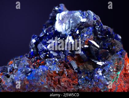 azurite minéral spécimen pierre géologie roche cristal de gemme Banque D'Images