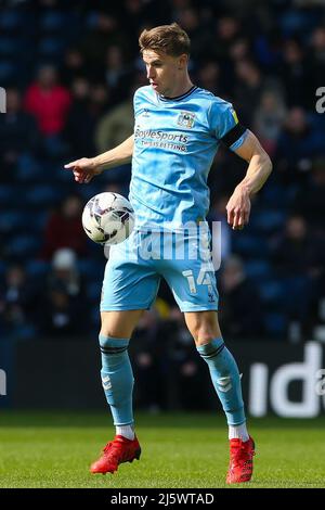 Ben Sheaf de Coventry City pendant le match de championnat Sky Bet aux Hawthorns, West Bromwich. Date de la photo: Samedi 23 avril 2022. Banque D'Images