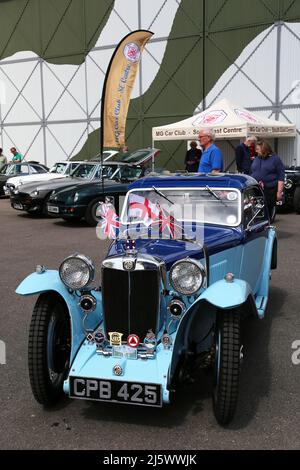 MG PA Airline coupe (1934), British marques Day, 24 avril 2022, Brooklands Museum, Weybridge, Surrey, Angleterre, Grande-Bretagne, Royaume-Uni, Europe Banque D'Images