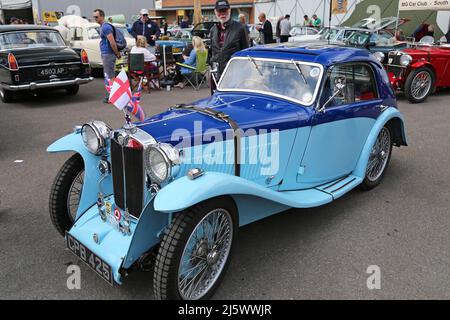 MG PA Airline coupe (1934), British marques Day, 24 avril 2022, Brooklands Museum, Weybridge, Surrey, Angleterre, Grande-Bretagne, Royaume-Uni, Europe Banque D'Images