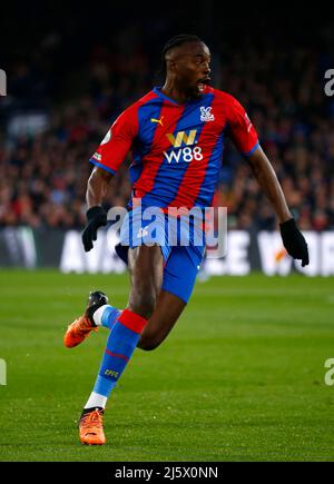 LONDRES, Royaume-Uni, AVRIL 25 : Jean-Philippe Mateta du Crystal Palace (prêt de Mainz 05) pendant la première ligue entre Crystal Palace et Leeds Banque D'Images