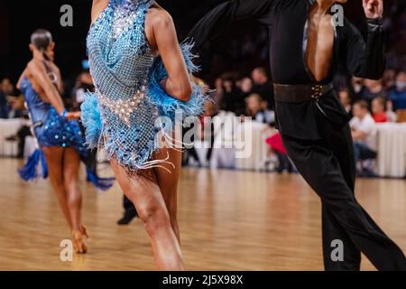 couple danseurs dansant dans la compétition de danse Banque D'Images