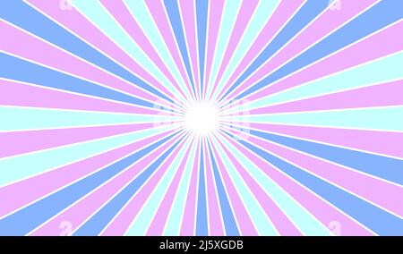 abstrait bleu violet rayons de soleil, style rétro soleil motif rafale texture arrière-plan, illustration, art au trait Banque D'Images