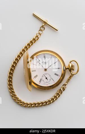 Montre de poche Golden Rapport Gentlemans Banque D'Images