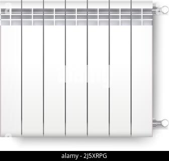 3d icône de vecteur réaliste. Chauffage, radiateur d'huile. Illustration de Vecteur