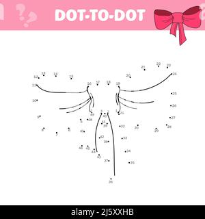 Scénario illustration jeu éducatif de point à point puzzle avec noeud doodle pour les enfants. Connexion de jeux par numéros Illustration de Vecteur