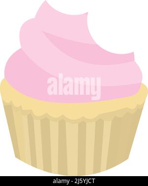 Illustration vectorielle d'un cupcake mordu Illustration de Vecteur