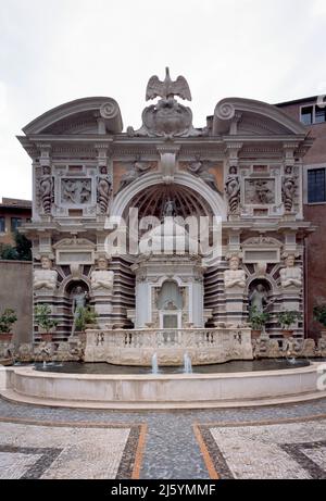 Tivoli, Villa d'Este, Renaissancegarten, Wasserorgel (fontaine de l'orgue), détail Banque D'Images