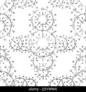 Le cercle blanc sans couture fait tourner l'arrière-plan complet Illustration de Vecteur