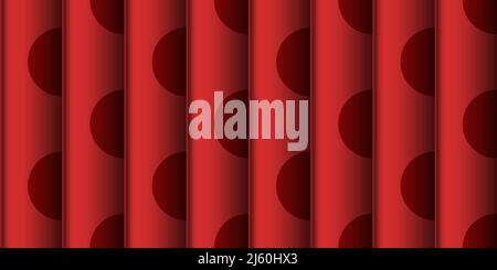 Motif vectoriel sans couture rouge abstrait de style rétro avec gros points. Illustration de Vecteur