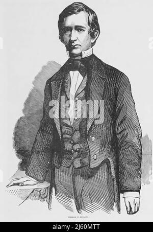 Portrait de William Henry Seward, secrétaire d'État des États-Unis pendant la guerre de Sécession. illustration du siècle 19th Banque D'Images