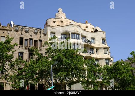Casa Mila (la Pedrera) - Barcelone, Espagne Banque D'Images