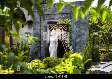 France; Paris (75) 18th arrondissement, cimetière de Montmartre. Tombe de Dalida Banque D'Images