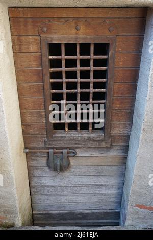 porte en bois inhabituelle Banque D'Images