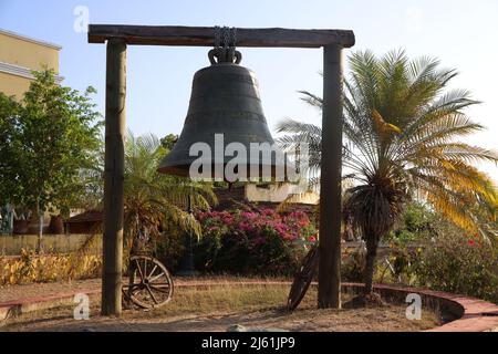 La cloche de la Manaca Iznaga maison dans la vallée de los Ingenios, Cuba Banque D'Images