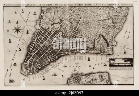 Un plan nouveau et précis de la ville de New York dans l'État de New York dans l'Amérique du Nord publié en 1797 [le Plan Taylor-Roberts] 1796 la période de découverte (1524-1609); la période néerlandaise (1609-1664). La période anglaise (1664-1763). La période révolutionnaire (1763-1783). Période d'ajustement et de reconstruction; New York comme capitale nationale et fédérale (1783-1811) de l'iconographie de l'île de Manhattan, 1498-1909 compilé à partir de sources originales et illustré par photo-intaglio reproductions de cartes, plans, vues, et documents importants dans les collections publiques et privées - Volume 1 par Sto Banque D'Images