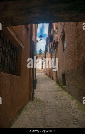 Street. Ayllon, province de segovia, Castilla Leon, Espagne. Banque D'Images