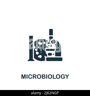 Icône microbiologie. Icône monochrome simple Bioengineering pour les modèles, la conception Web et les infographies Illustration de Vecteur