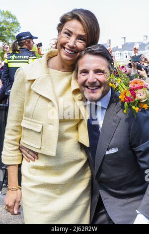 2022-04-27 13:13:33 MAASTRICHT - la princesse Marilene et le prince Maurits pendant le jour du roi à Maastricht. Après deux années de corona silencieuse, les Hollandais célèbrent la Journée du Roi comme d'habitude. ANP POOL PATRICK VAN KATWIJK pays-bas hors - belgique hors Banque D'Images