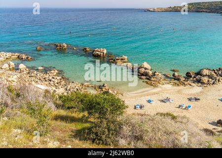 Plage de Konnos à Protaras, Zypern, Europa | Plage de Konnos à Protaras, Chypre, Europe Banque D'Images