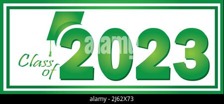 Bannière classe verte 2023 Banque D'Images